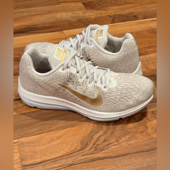 Nike Shoes - Nike Women's Athletic Shoes - cream  and gold